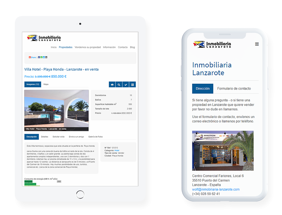 MediaFish Webdesign - Inmobiliaria Lanzarote