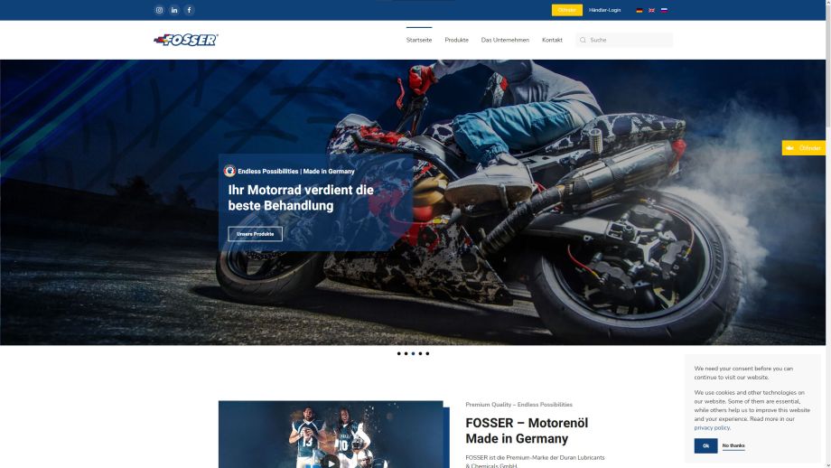 Portfolio Fosser | Motor Oils