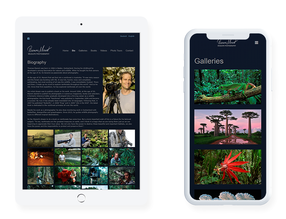 MediaFish Web Design - Thomas Marent Wildlife Photographer