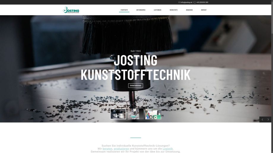 Josting GmbH  Website Homepage